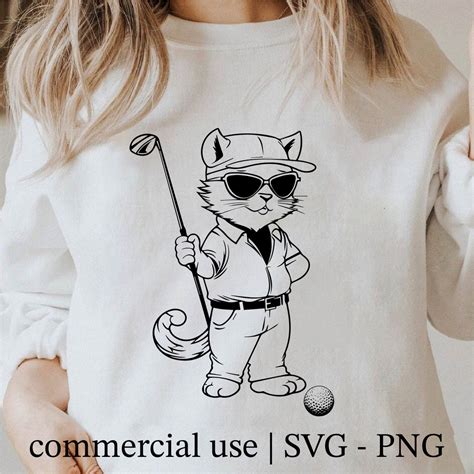 Cat Golfing Svg Cool Golfer Svg Golf Png Cool Cat Svg Golf - Etsy