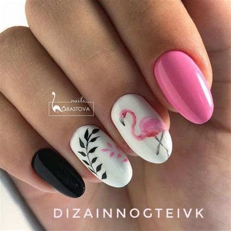 53 Tropische Flamingo-Nail-Art-Ideen #FlamingoNailArtIdeen #tropische Acrylnägel | Flamingo ...