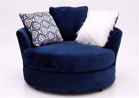 Groovy Swivel Chair - Navy Blue | Home Furniture