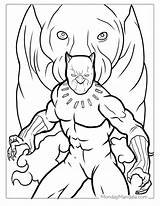 Black Panther Coloring Page sketch template
