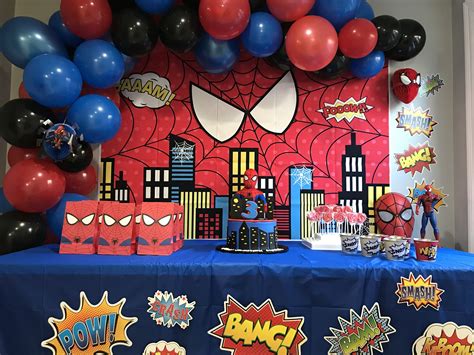 Spiderman Dessert Table | Spiderman birthday, Spiderman birthday party ...