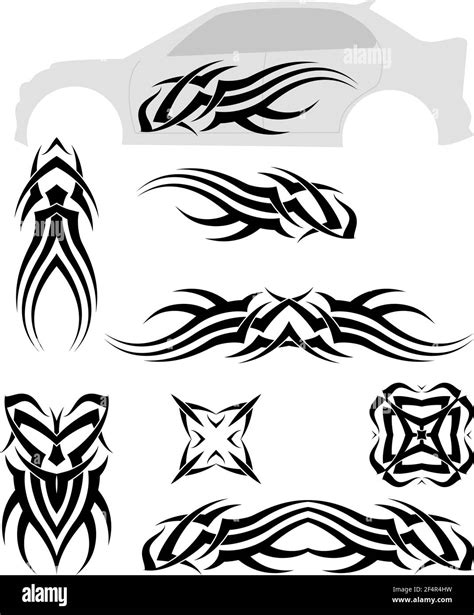 Tribal Car Decal : Vinyl Ready, Vehicle Graphics Vector Illustration Stock Vector Image & Art ...