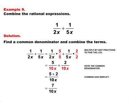 Math Example--Rational Concepts--Rational Expressions: Example 9 ...