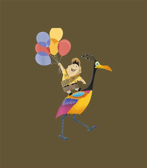 Disney Pixar Up Russell Balloons On Kevin Graphic Digital Art by Kell Duaa