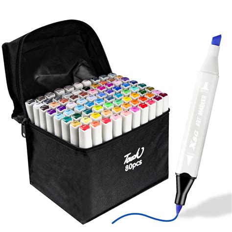 Markers, 40 Colors Art Marker Set, New Generation Dual Tip Permanent ...