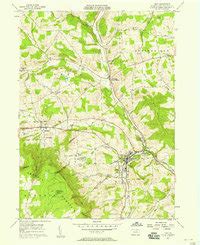 Map of Troy, PA in 1957 | Pastmaps