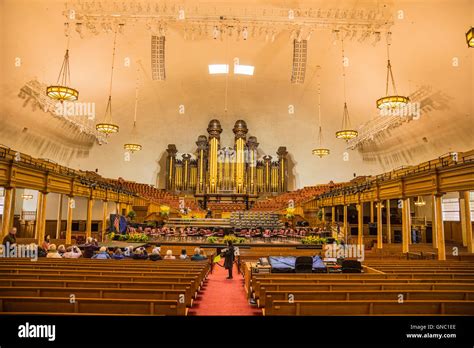 Interior Mormon Temple of Latter Day Saints in Salt Lake City Utah USA Stock Photo - Alamy