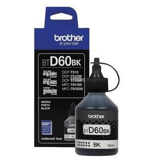 BROTHER ORIGINAL BTD60BK BLACK REFILL INK BOTTLE DCP-T510W/T310W/T710W ...