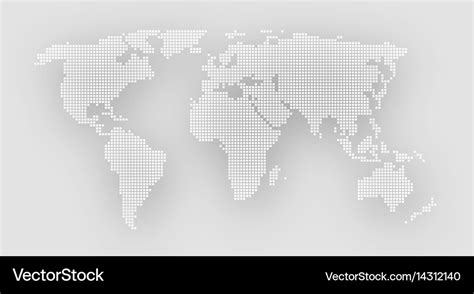 Dotted world map Royalty Free Vector Image - VectorStock