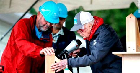 Former President Jimmy Carter Builds Habitat For Humanity Home Despite Black Eye, Stitches ...