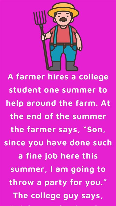 A Farmer Party | Book jokes, Good jokes, Jokes