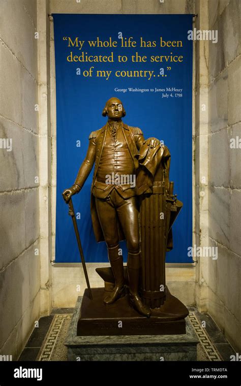 Statue of George Washington inside the Washington Monument National Mall Washington, DC Stock ...