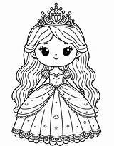 Princess Coloring Little Colouring Pages Colour Cartoon Kids Printable  sketch template