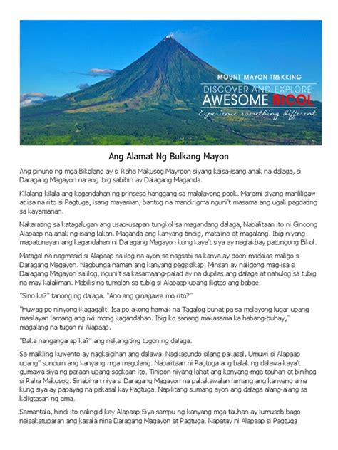 Ang Alamat NG Bulkang Mayon | PDF