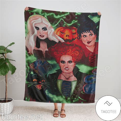 Hocus Pocus Halloween Fleece Blanket, Quilt - Tagotee