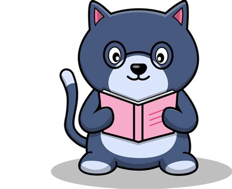 9 Cute Cat Reading Book Illustrations - Free in SVG, PNG, EPS - IconScout