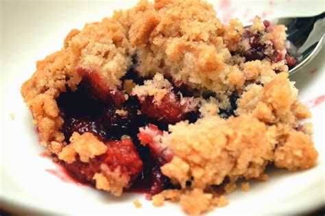 blackberry cobbler with crumble topping