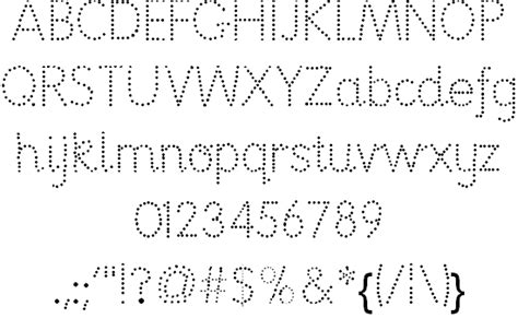 National Primary Dotted font by Roger White - FontSpace