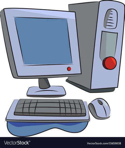 Cartoon image of computer icon pc symbol Vector Image