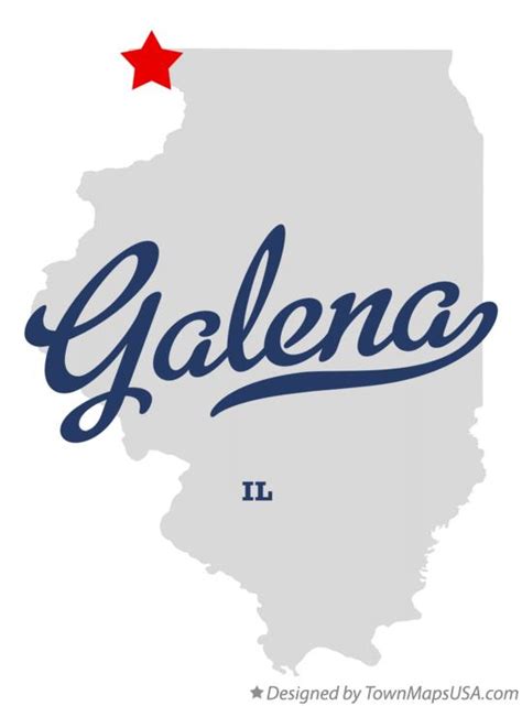 Map of Galena, IL, Illinois