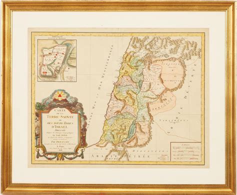 Lot 627: 2 Framed Maps, Israel & Russia | Case Auctions