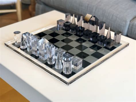 Acrylic Chess Set - Mecox Gardens