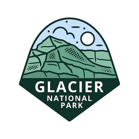 Premium Vector | Glacier national park sticker