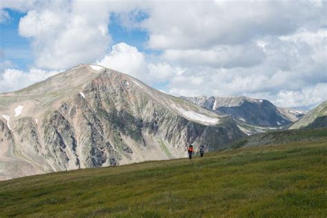 Summer Landscape of Eastern Sayan Mountains, Scenic Voew with Cloudy ...