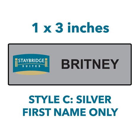 STAYBRIDGE SUITES STYLE C: SILVER — Badgeworks Plus