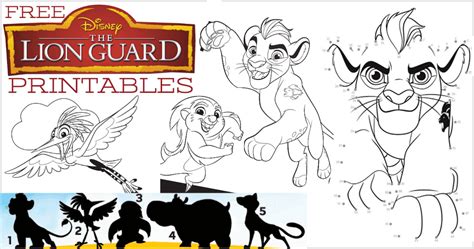 The Lion Guard Printables with Beshte, Kion and Other Characters