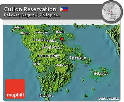 Free Satellite 3D Map of Culion Reservation