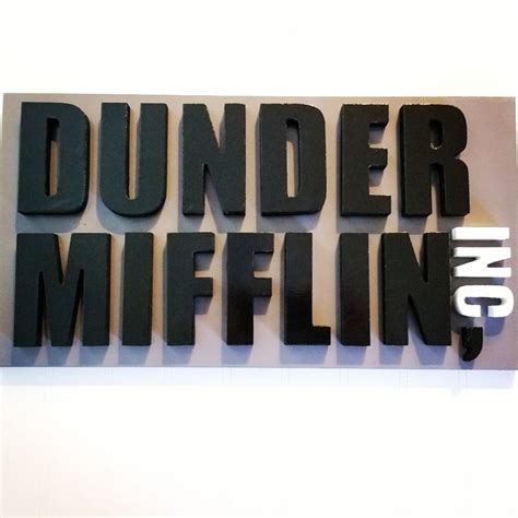 Dunder Mifflin Inc wall sign from The Office. | Etsy