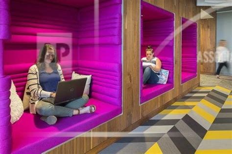 This comfy, cushioned cubby is an inviting, cozy workspace