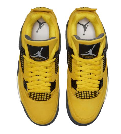 About the Air Jordan 4 Yellow Lightning Sneakers | eBay