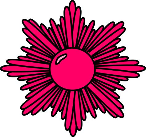 Clipart - Pink starburst