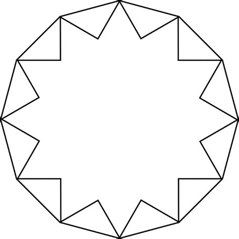 12-Point Star Inscribed In A Dodecagon | ClipArt ETC