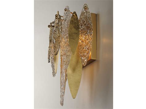 Maxim Lighting Majestic 17" Tall 3-Light Gold Leaf Glass Wall Sconce ...