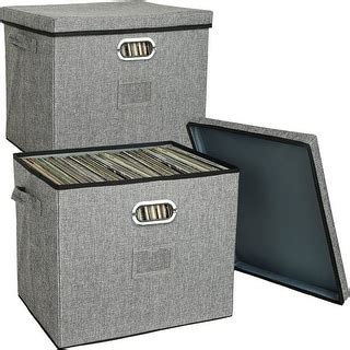 12-Inch Vinyl Record Storage Boxes (17"-2 Pack) - Bed Bath & Beyond ...