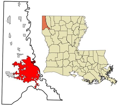 Image: Caddo Parish Louisiana incorporated and unincorporated areas ...