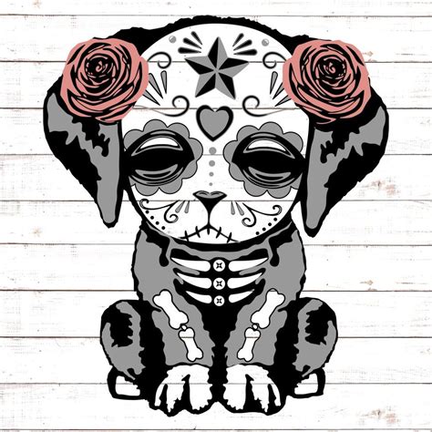 Sugar Skull Dog #2 | Svg free files, Skull coloring pages, Sugar skull