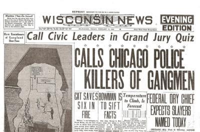 St. Valentine's Day Massacre Historic Newspaper Reprint