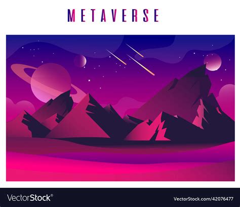 Futuristic metaverse background Royalty Free Vector Image