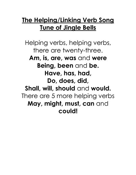 [39+] Helping Verbs Song Jingle Bells Lyrics