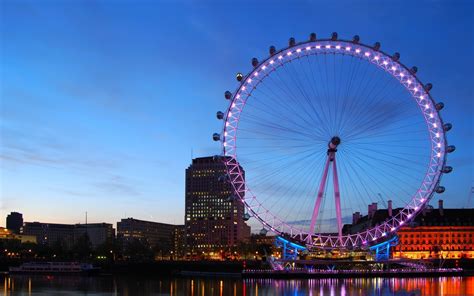 London Eye, London, ferris wheel, reflection, London Eye, River Thames HD wallpaper | Wallpaper ...