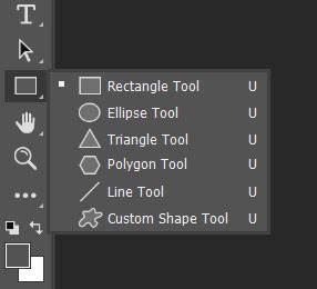 Draw shapes with the shape tools in Photoshop