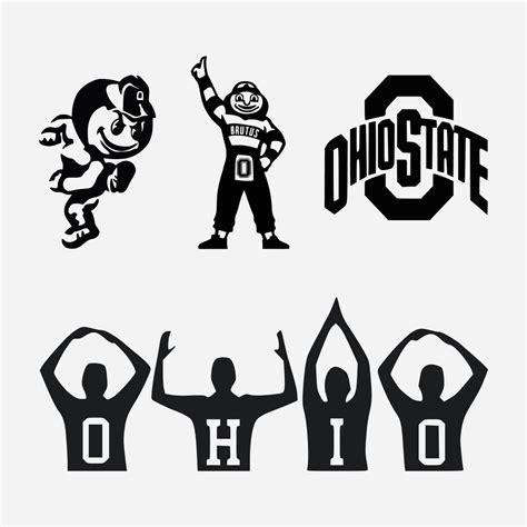 Ohio State Logo Black And White