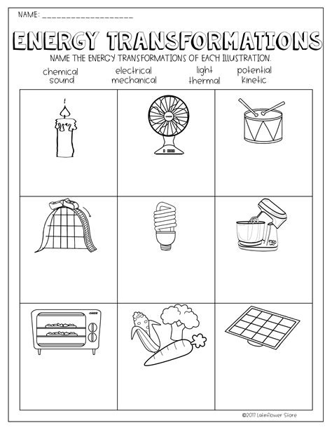 39 energy transformation worksheet answer key - Worksheet Database