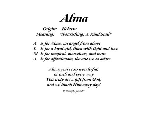 Meaning of Alma - LindseyBoo