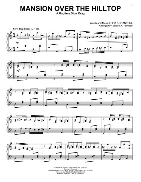 Mansion Over The Hilltop | Sheet Music Direct