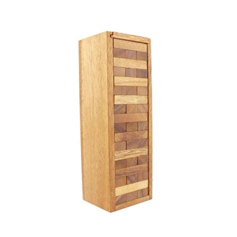 Wooden Toy : Wooden Tower Game 54 Blocks the Organic Natural Puzzle Game Play for Baby and Kids ...